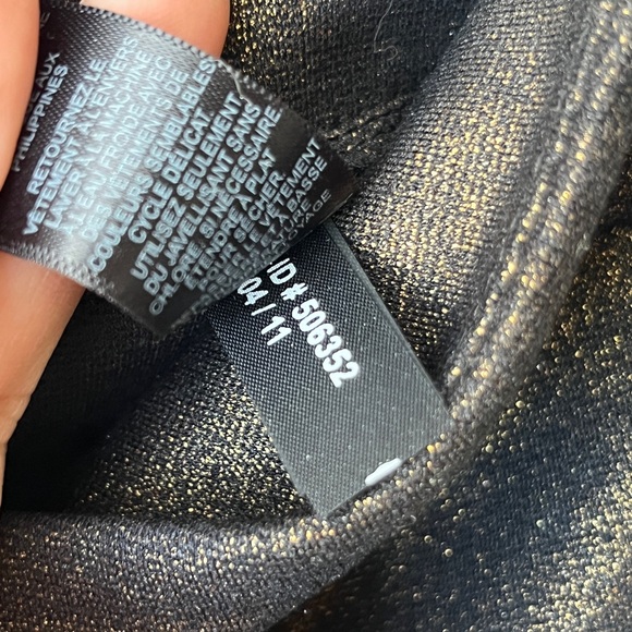 Express Bandage Mini Skirt Metallic Gold Size 00 - Picture 10 of 10